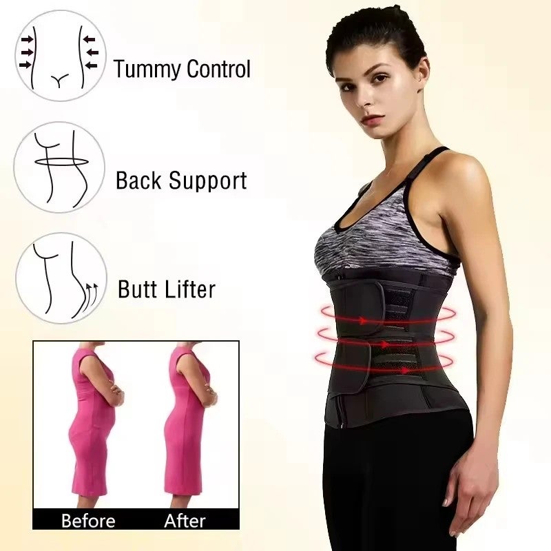 Bluejw Women's Plus Size Waist Trainer Corset - Sweat Tummy Wrap Trimmer Belt Workout Shaper Cincher - Waist Trimmers for Weight Loss - Image 5
