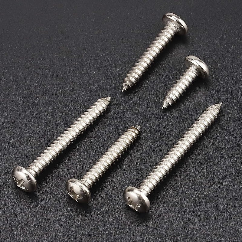 RoyceMart #10 x 1-1/4" (50 Pack) Stainless Steel Phillips Pan Head Wood Screws, Stainless Steel 304 (18-8), Pan Head Sheet Metal Screws Self Tapping for Wood - Image 4