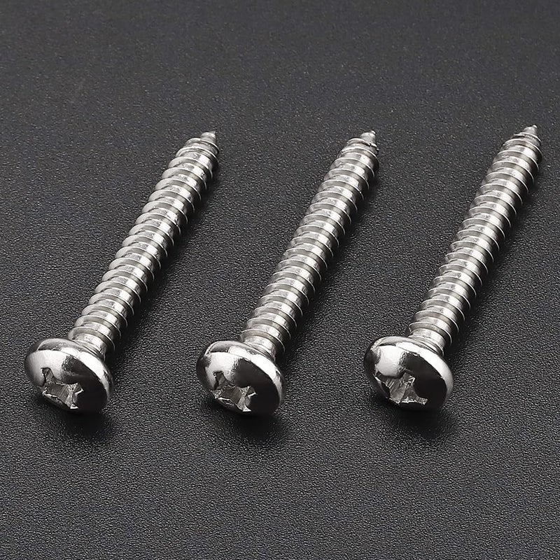 RoyceMart #10 x 1-1/4" (50 Pack) Stainless Steel Phillips Pan Head Wood Screws, Stainless Steel 304 (18-8), Pan Head Sheet Metal Screws Self Tapping for Wood - Image 3
