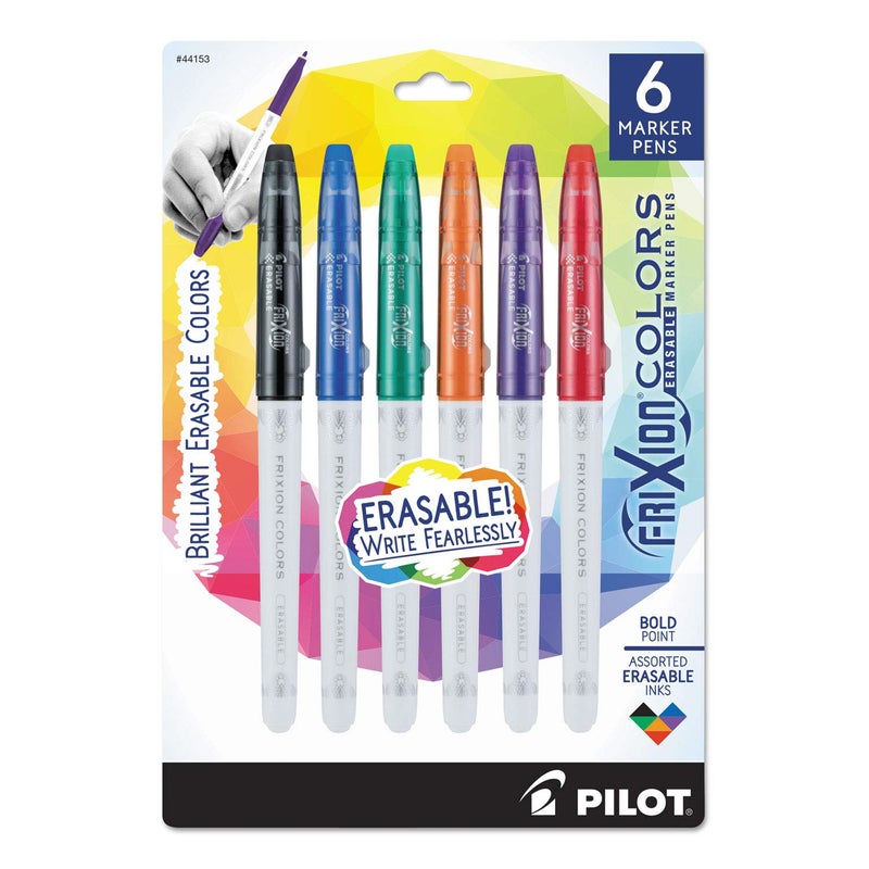 Pilot FriXion Colors Erasable Marker Pens, Assorted Color, 1 Count (Pack of 6) - Image 1
