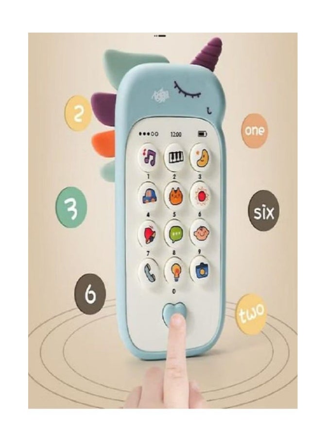 Generic - "Unicorn mobile phone toy with sound effects and music (Blue)." - Image 1