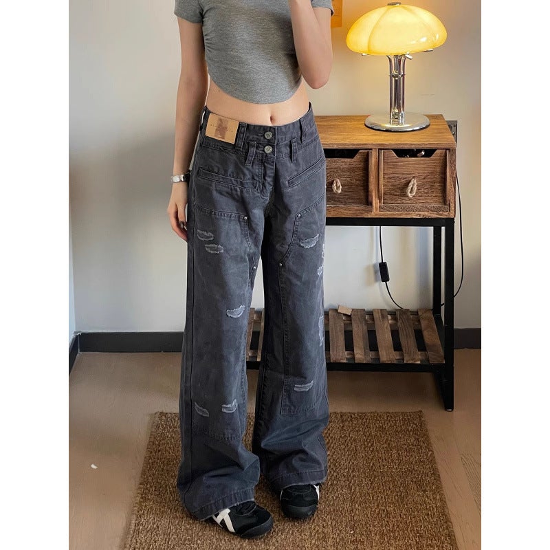 Unisex Casual Daily Denim Jeans - Image 3