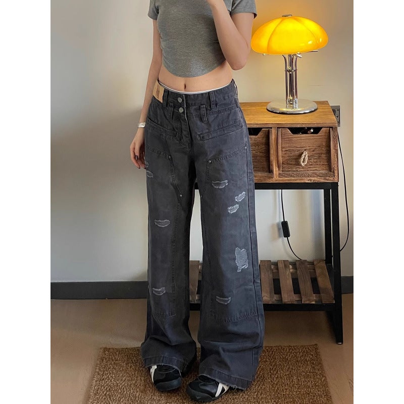Unisex Casual Daily Denim Jeans - Image 2