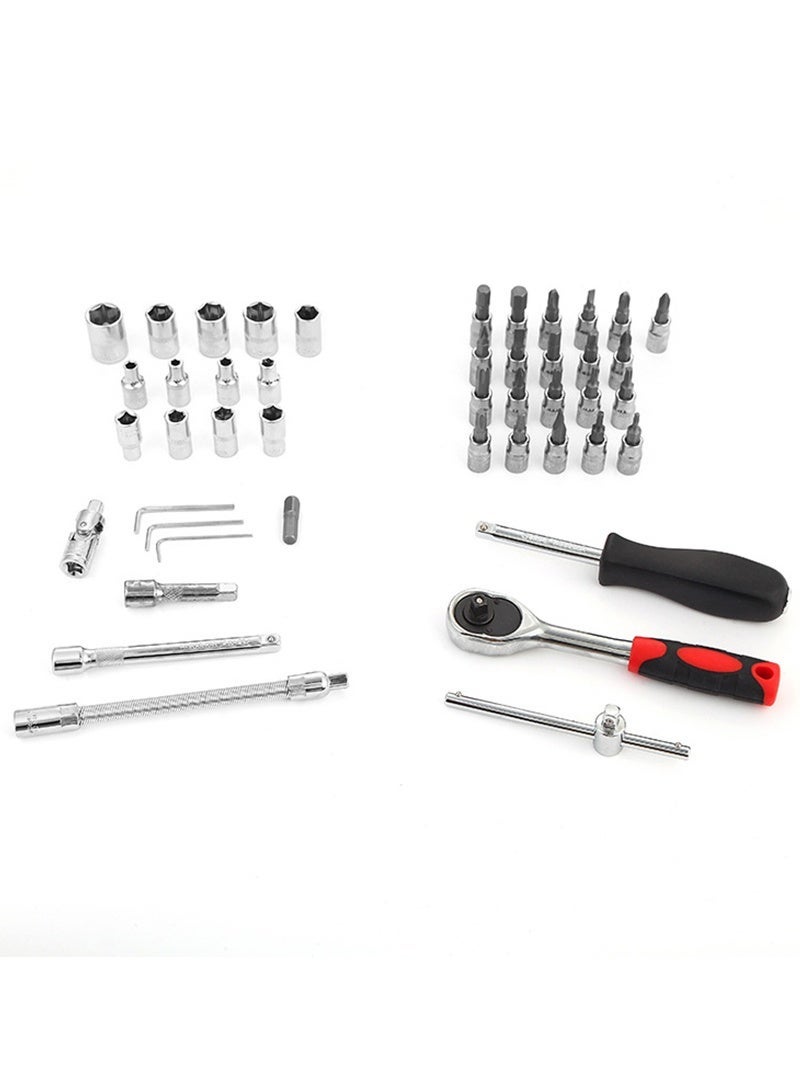 Sharpdo Auto Repair Tools 46-piece Set, Precision Hardware Repair Opening Set, Household Labor-saving Ratchet Wrench Tool Set, Suitable for Home/Repair Shop - Image 2