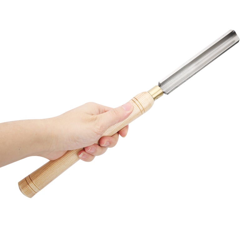 Wood Turning Tool Hand Held HSS Blade Hardwood Handle Woodworking Lathe Chisel 25mm - Image 1
