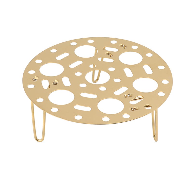 Gold Stainless Steel Foldable Multi Function Steaming Tray Egg Tool for Home Restaurant - Image 2