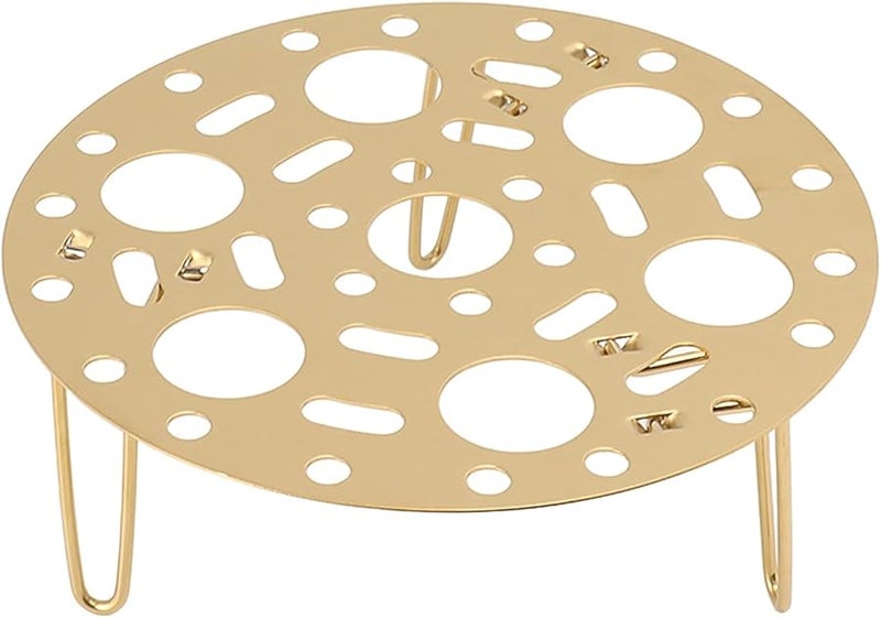 Gold Stainless Steel Foldable Multi Function Steaming Tray Egg Tool for Home Restaurant - Image 1
