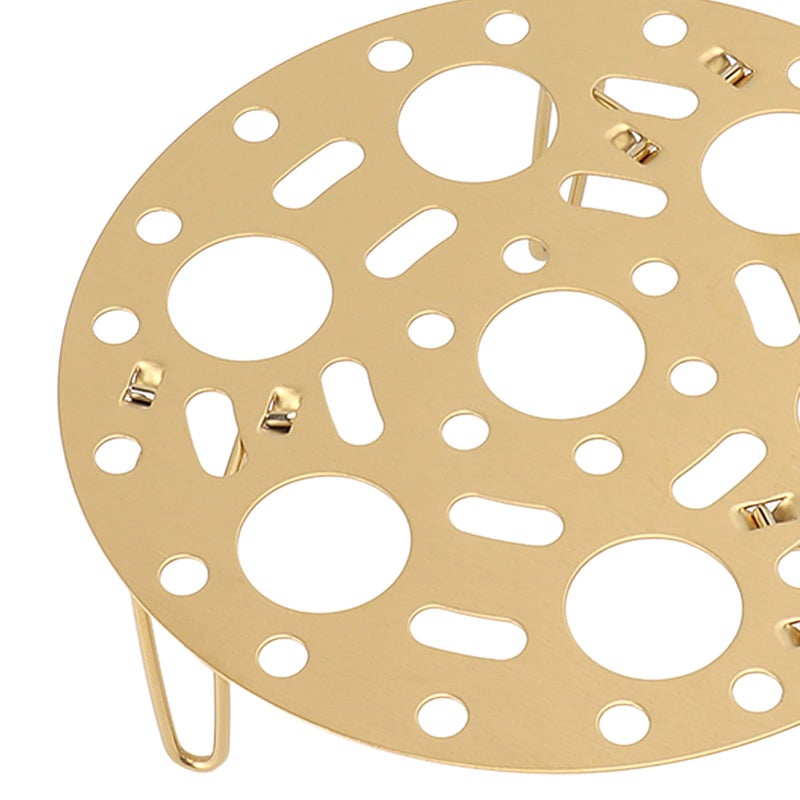 Gold Stainless Steel Foldable Multi Function Steaming Tray Egg Tool for Home Restaurant - Image 3