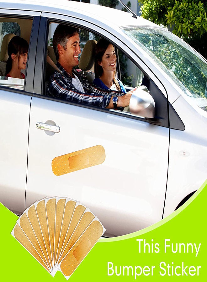 SYOSI Car Funny Bandage, 10 Pcs Bumper Sticker, Big Size Bandage Auto Car Stickers for Dent Scratches, 10 x 2.6" Adhesive Bandage Sticker for Car Truck Vehicle Window, Car Personalized Bandage Scratch Cover - Image 5