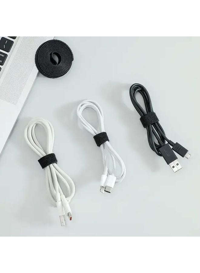 1 Roll Heavy Duty Nylon Hook Loop Cable Organizer Strap Random Color 300cm - Image 2