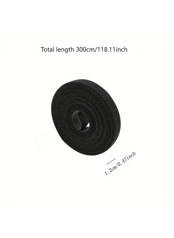 1 Roll Heavy Duty Nylon Hook Loop Cable Organizer Strap Random Color 300cm - Image 4
