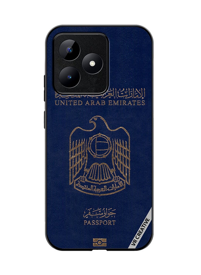 VR CREATIVE Protective Case Cover For Realme C53 Uae Passport Design Multicolour - Image 1