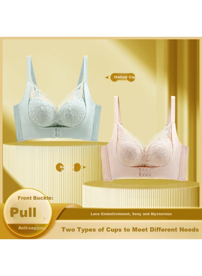 Gracewell Push-up Front Closure Bra Women's Underwear To Gather Side Prevent Sagging, Cartoon Bra, Breathable Bra - Image 2