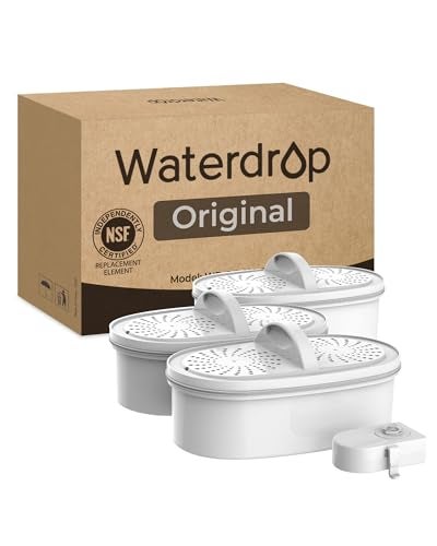 Waterdrop Original Waterdrop PF01A Water Filter Replacement Filters and Indicator for Waterdrop Pitcher Filtration System Reduces Lead PFAS PFOAPFOS Chlorine 3 Pack - Image 1