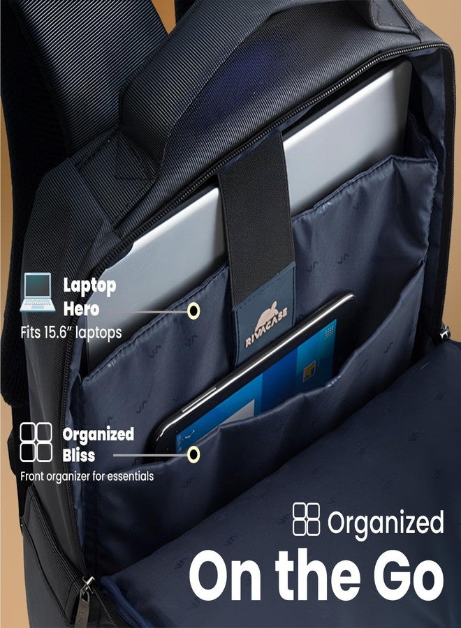 RIVACASE Central 8262 Black Laptop Backpack 15.6" Inches - Image 2