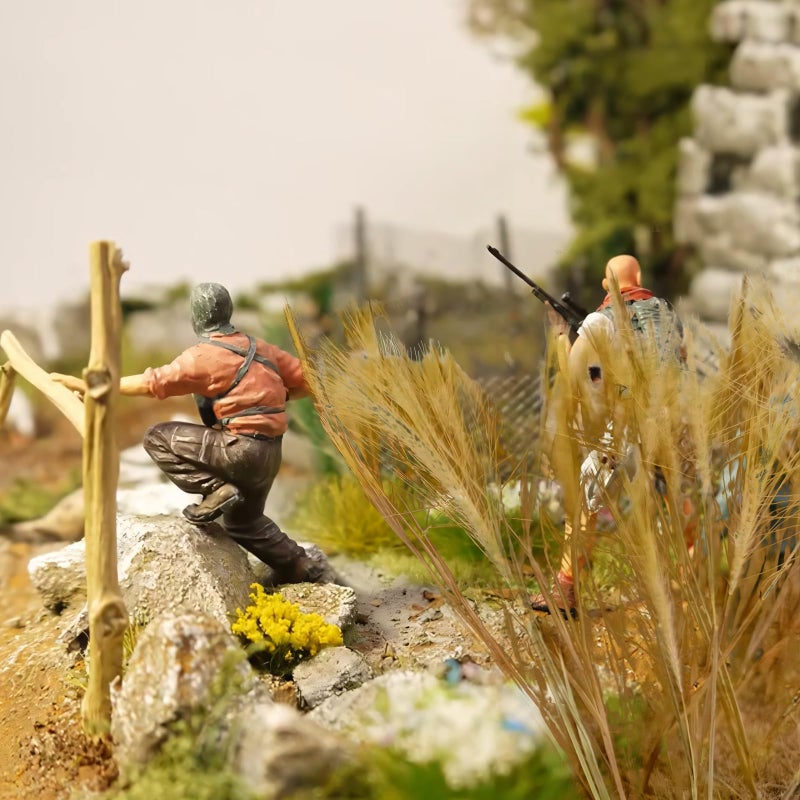 Warmtree Static Grass - Miniature Shrubs & Grass Model for Diorama Supplies, Train Landscape, Military Layout - Image 4