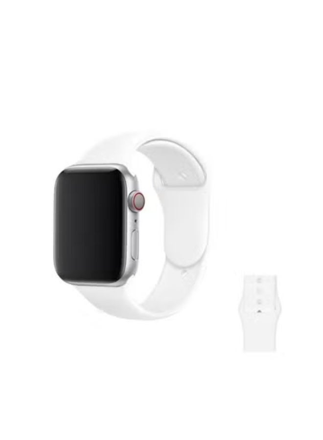 Soft Silicone Sport Watch Band Compatible with Watch 45mm 44mm 42mm – Replacement Wrist Strap for iWatch Series 7/SE/6/5/4/3/2/1 Nike+, Sport & Edition – Comfortable, Adjustable & Sweatproof Band for Men and Women  - Image 3