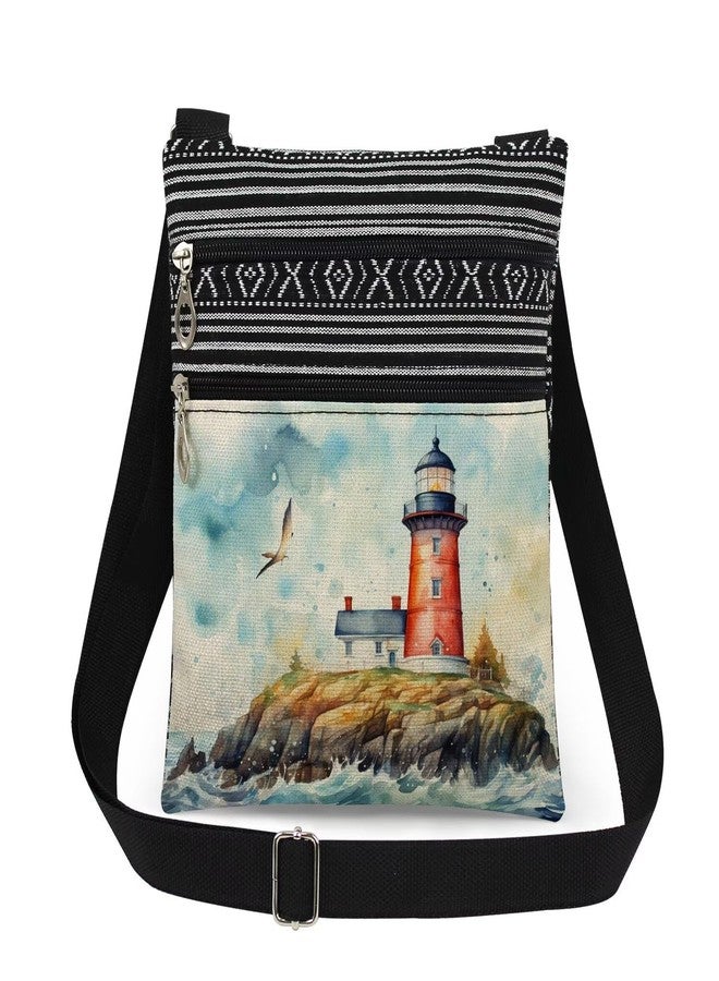 XiaoGalaee Lighthouse Print Messenger Bag Adjustable Shoulder Strap for Adult Sisters Teens Birthday Holiday Gift Travel Crossbody Bag Lighthouse Lovers Gift - Image 1