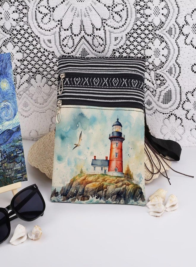 XiaoGalaee Lighthouse Print Messenger Bag Adjustable Shoulder Strap for Adult Sisters Teens Birthday Holiday Gift Travel Crossbody Bag Lighthouse Lovers Gift - Image 3