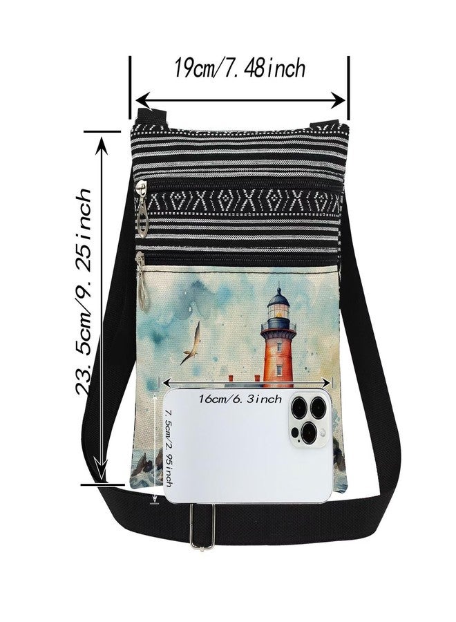 XiaoGalaee Lighthouse Print Messenger Bag Adjustable Shoulder Strap for Adult Sisters Teens Birthday Holiday Gift Travel Crossbody Bag Lighthouse Lovers Gift - Image 4
