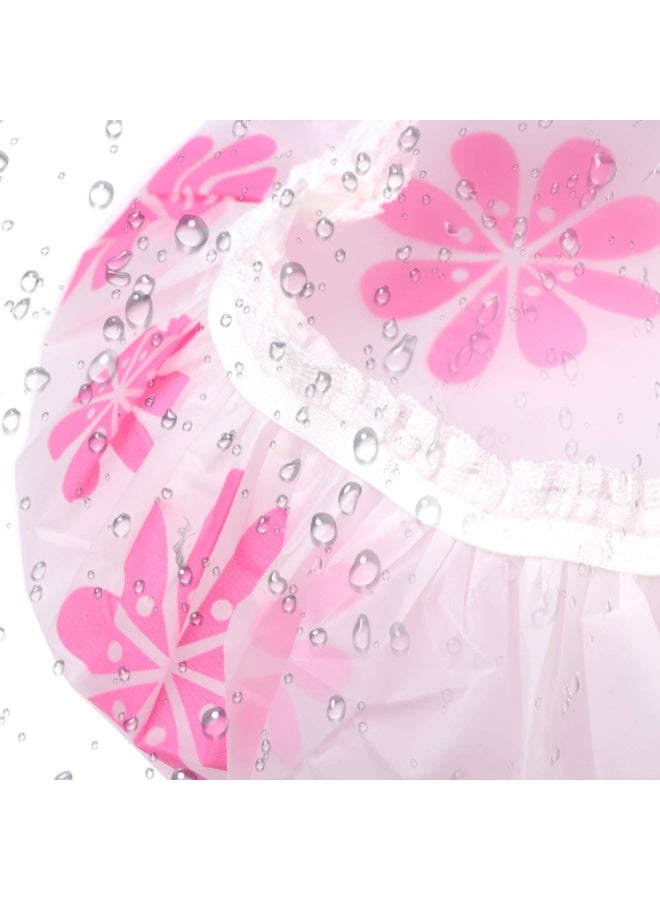 1PCS Waterproof Shower Cap Reusable Elastic Bath Cap for Hair Protection, Lightweight Leakproof Shower Hat for Long and Thick Hair, Suitable for Bathing Spa Travel and Salon Use - Image 2