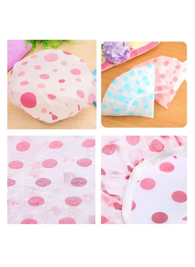 1PCS Waterproof Shower Cap Reusable Elastic Bath Cap for Hair Protection, Lightweight Leakproof Shower Hat for Long and Thick Hair, Suitable for Bathing Spa Travel and Salon Use - Image 4