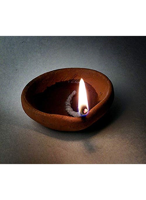 BSD Organics BSD Organics Round Simple Design Mud lampDiyaVilakuDhibam Pack of 60  - Image 2