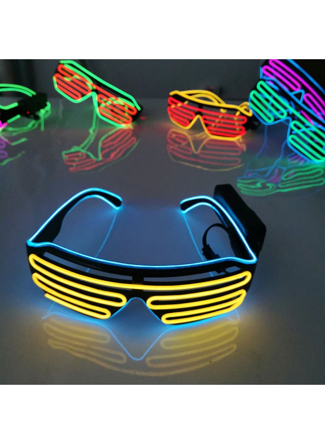 Wireless Luminous Glasses Bar Disco Glasses Atmosphere Halloween Props Two-color Blinds Stall Manufacturers Cross-border-Color:Customer Specified Two-color-Specifications:Wired Blinds