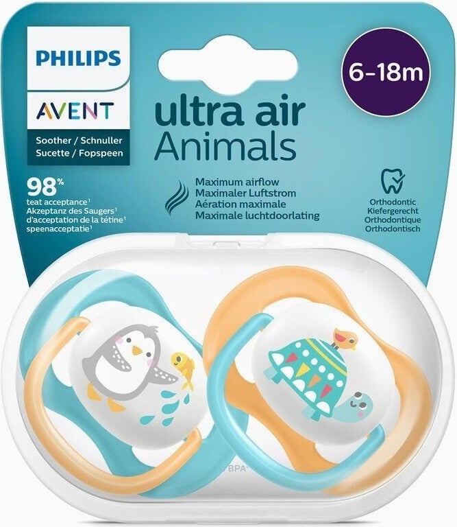 Ultra Air Animals Pacifier 6-18 Months - Unisex