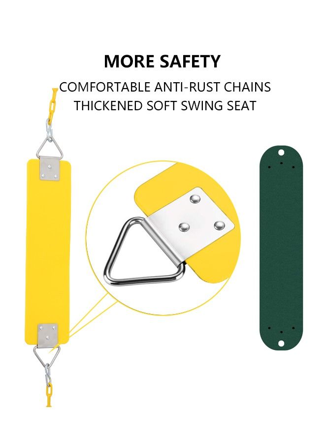 جساي تويز لوح ناعم مثلث حديدي مقعد متأرجح أرجح شجرة أرجوحة داخل و خارج الملعب - Image 4