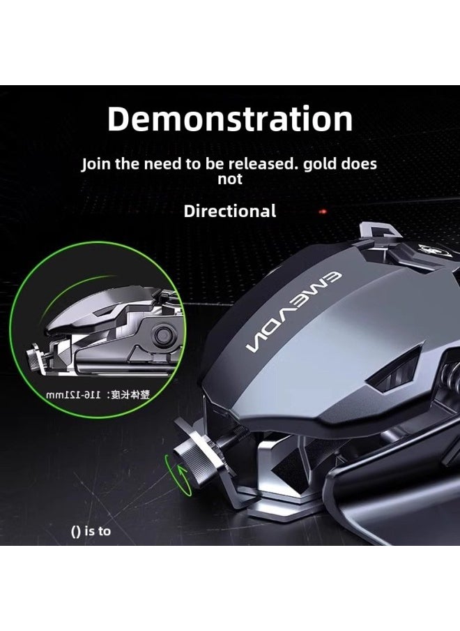Generic - E-sports Mouse Game Cf Wired Desktop Programming Qingying Machinery G5 Metal Computer Macro Function Csgo-Color:Silver Bead Pink Audio Version [12800dpi Qingying Full Key Macro Programming Qingying Adjustable Tail Wing Qingying - Image 1