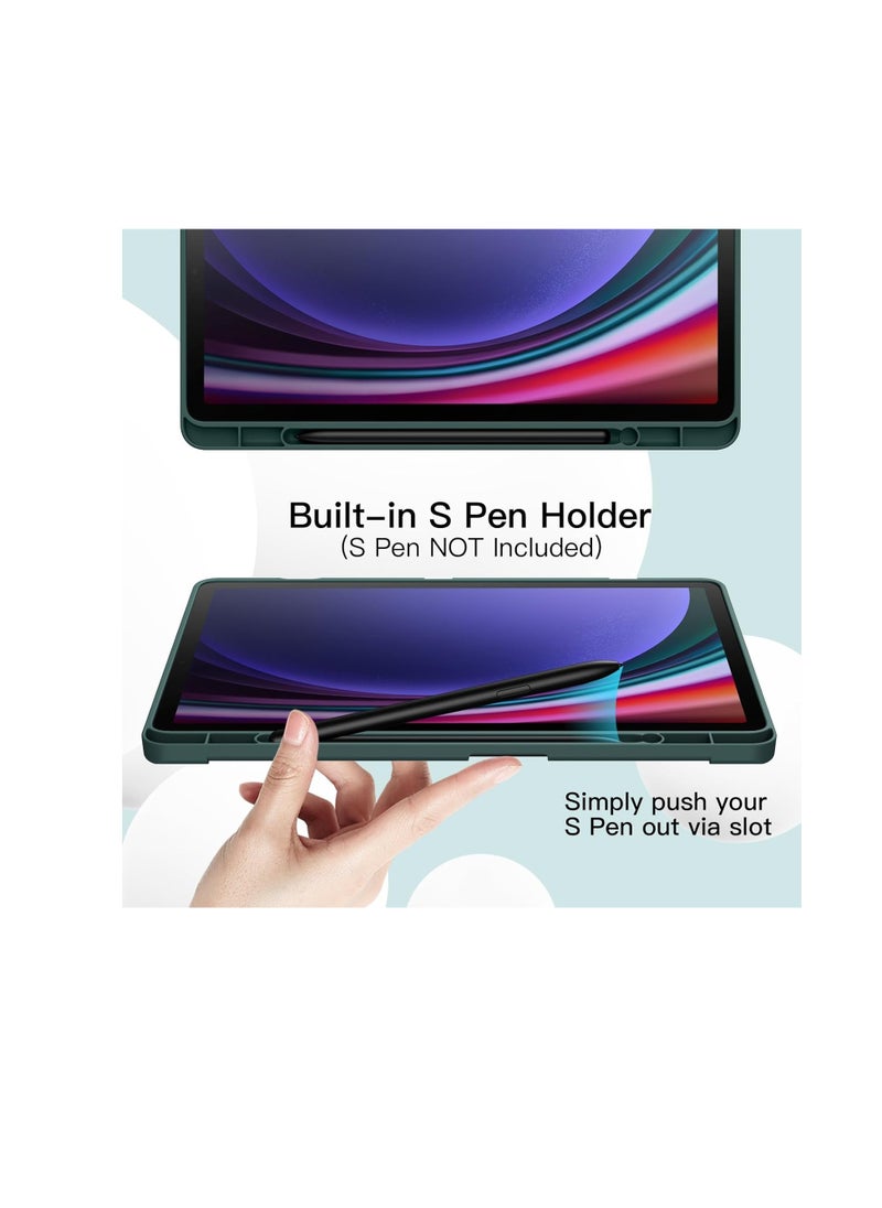 Generic Samsung Galaxy Tab A9+/ A9 Plus Case 11 inch 2023 (SM-X210/X216/X218) Case with Pen Holder, Soft TPU Back Trifold Stand Protective Smart Cover Flip, Auto Wake&Sleep (Blue)  - Image 3