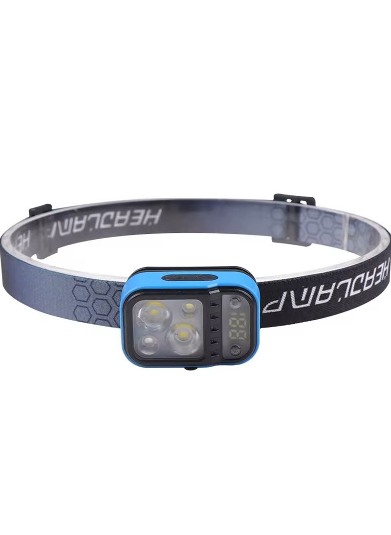 Vixel Rechargeable Headlamp Type C With Digital Display And Waving Induction Sensor For Indoor And Outdoor Activities  - Image 1