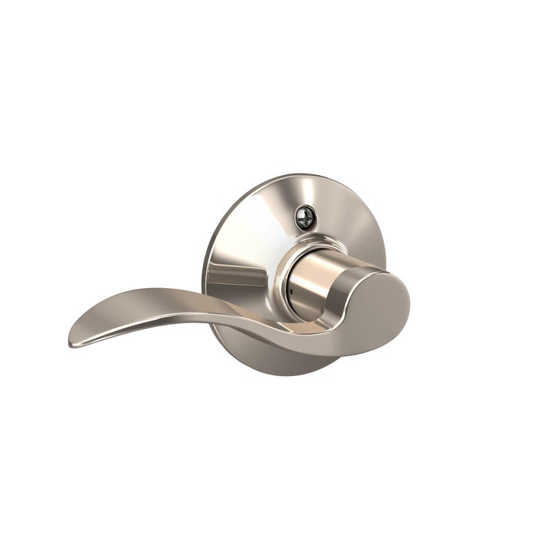 SCHLAGE Accent Lever NonTurning Lock in Polished Nickel Left Handed F170 ACC 618 LH - Image 2
