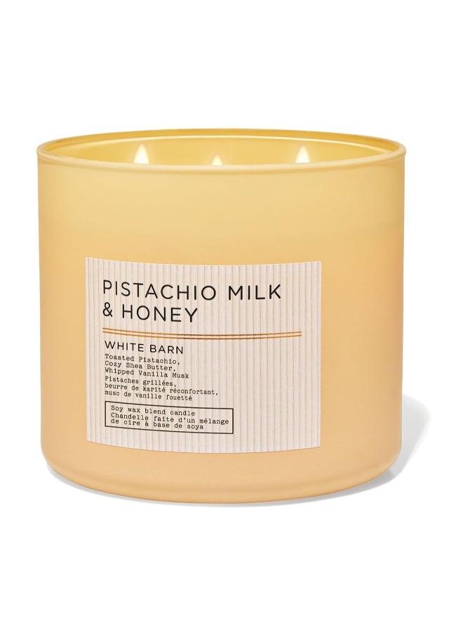 Bath & Body Works Pistachio Milk & Honey 3-Wick Candle 