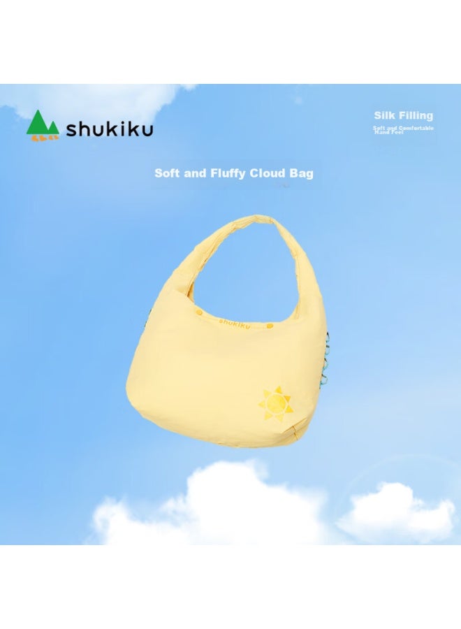 Shukiku Cloud Bag, Women's Fashion Shoulder Bag, Trendy Crossbody Bag, Lightweight Commuter Handbag, Bright Yellow - Image 4