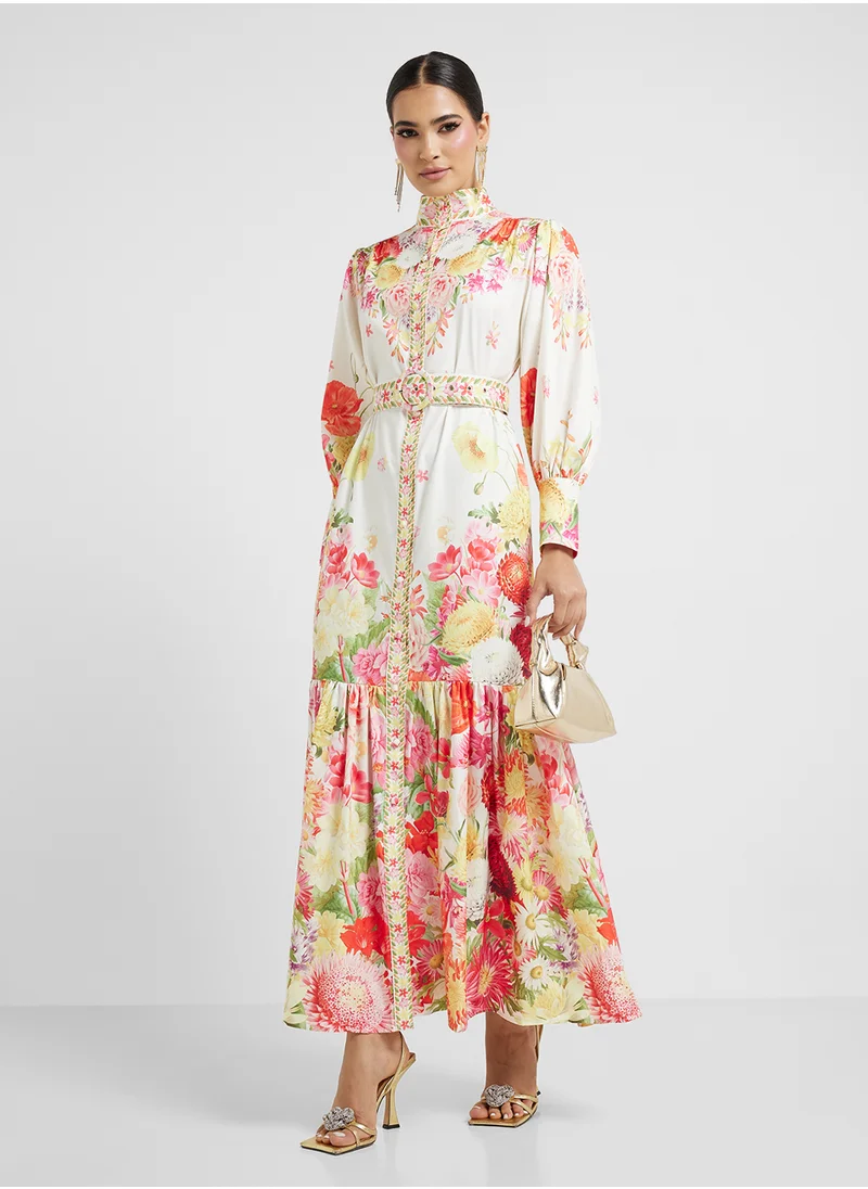 خزانة Floral Print Dress