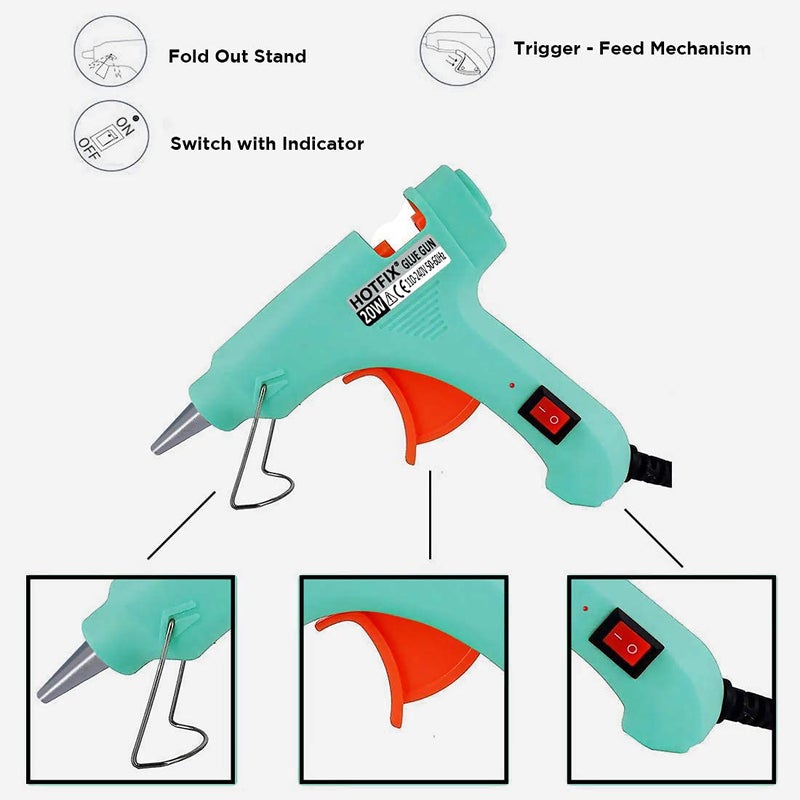 HOTFIX Glue Gun with Free 15 Glue Sticks (5 Transparent + 5 Colorful + 5 Glitter) - Image 1