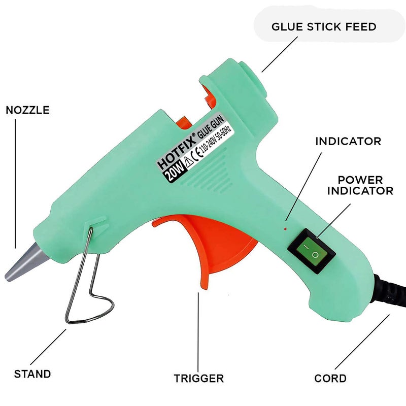 HOTFIX Glue Gun with Free 15 Glue Sticks (5 Transparent + 5 Colorful + 5 Glitter) - Image 2