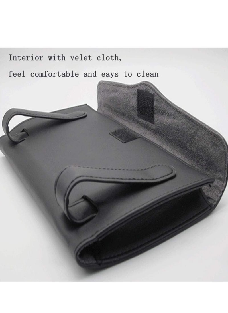 LIMOS Leather Premium Napkin & Tissue Holder, For Backseat And Car Visor, Cartbox02B, Black  - Image 5