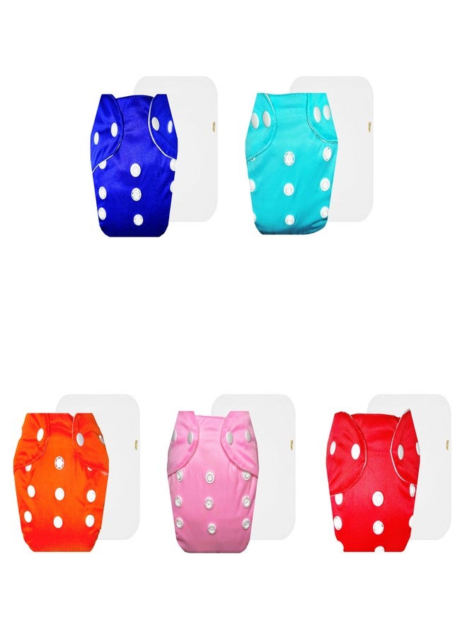 Dumbledo Lite Cloth Diaper with Cotton Insert (Pack of 5) | Hypoallergenic | Breathable | Easy to Clean | Perfect for Indian Summers | 3 Months - 2 Years | Unisex Baby - Image 1