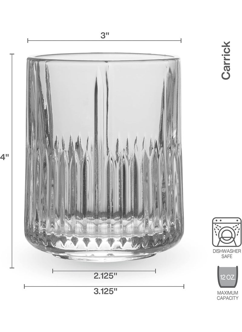 Mikasa Carrick Double Old Fashioned Rocks Whiskey Set of 4