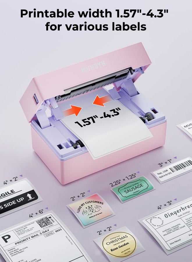 MUNBYN Bluetooth Thermal Label Printer, 130B Wireless 4x6 Shipping Label Printer for Shipping Packages Small Business Office or Home, Compatible with iPhone Android iPad Windows macOS Chrome Etsy eBay - Image 5