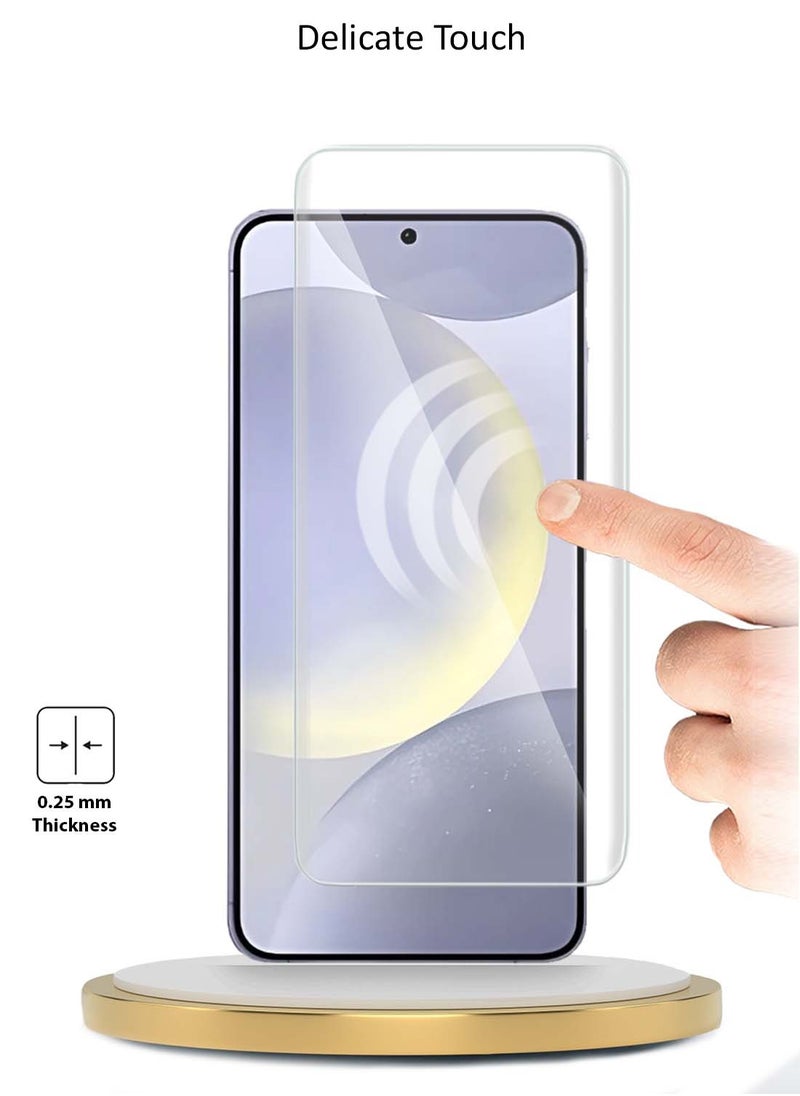 Wtech - Premium Curved Edges UV Full Glue Full Cover Tempered Glass Screen Protector For Samsung Galaxy S24 5G 2024 Clear - Image 1