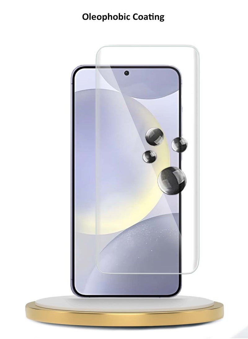 Wtech - Premium Curved Edges UV Full Glue Full Cover Tempered Glass Screen Protector For Samsung Galaxy S24 5G 2024 Clear - Image 1