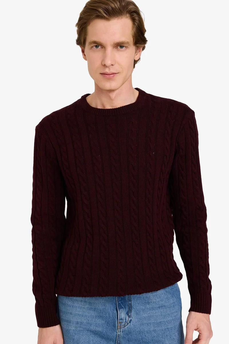 ديفاكتو Standard Fit Zipper Knitwear Pullover