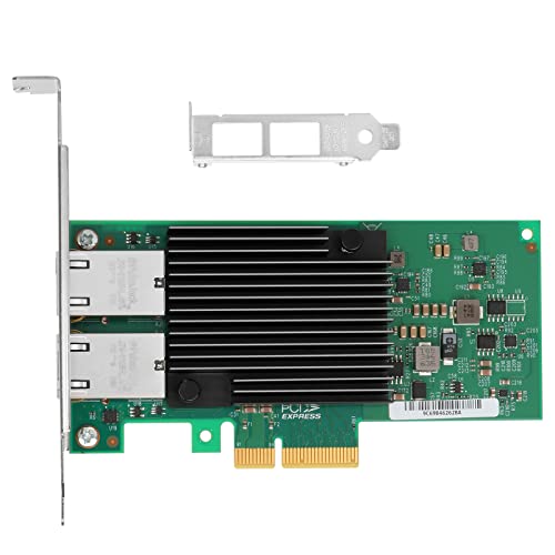 Euqvos PCIe Ethernet Network Card for Intel X550-T2 ELX550AT Chipset PCIe 3.0 X4 10Gb Dual Port RJ45 LAN Card Support Windows Server/Windows/Linux/VMware/ESX - Image 2