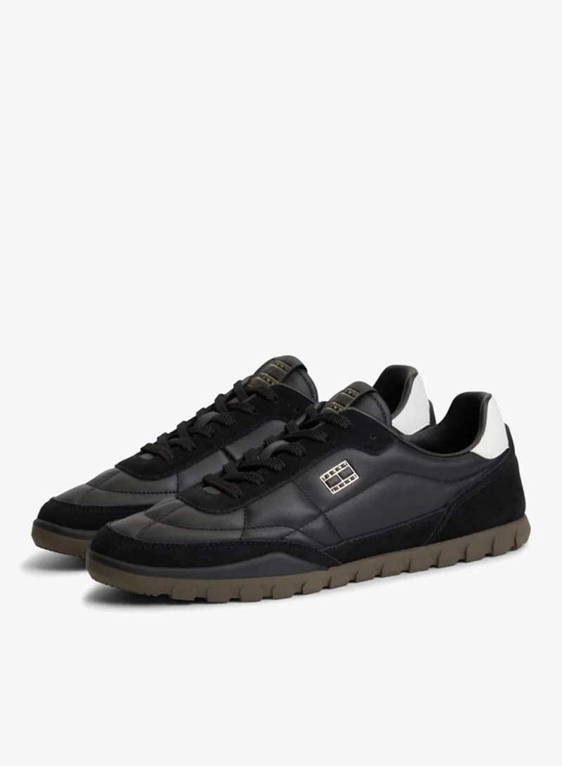 Tommy Jeans  Leather Mixed Texture Low Profile Trainers for Men | Best Price UAE