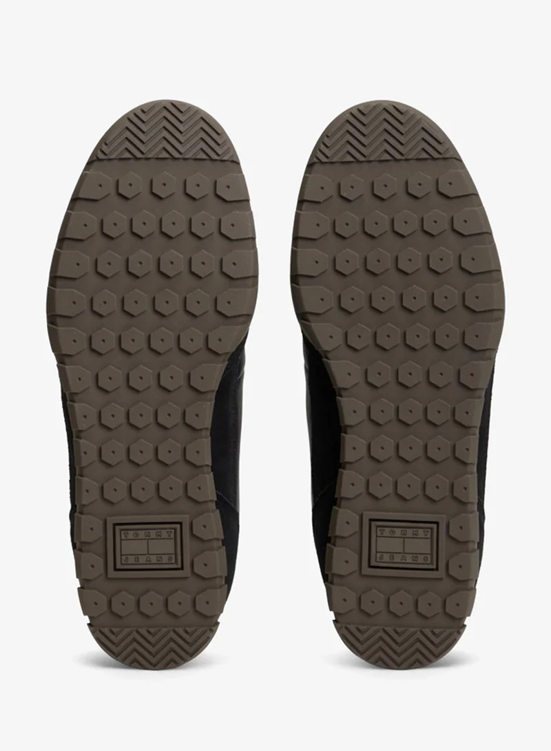 Tommy Jeans  Leather Mixed Texture Low Profile Trainers for Men | Best Price UAE