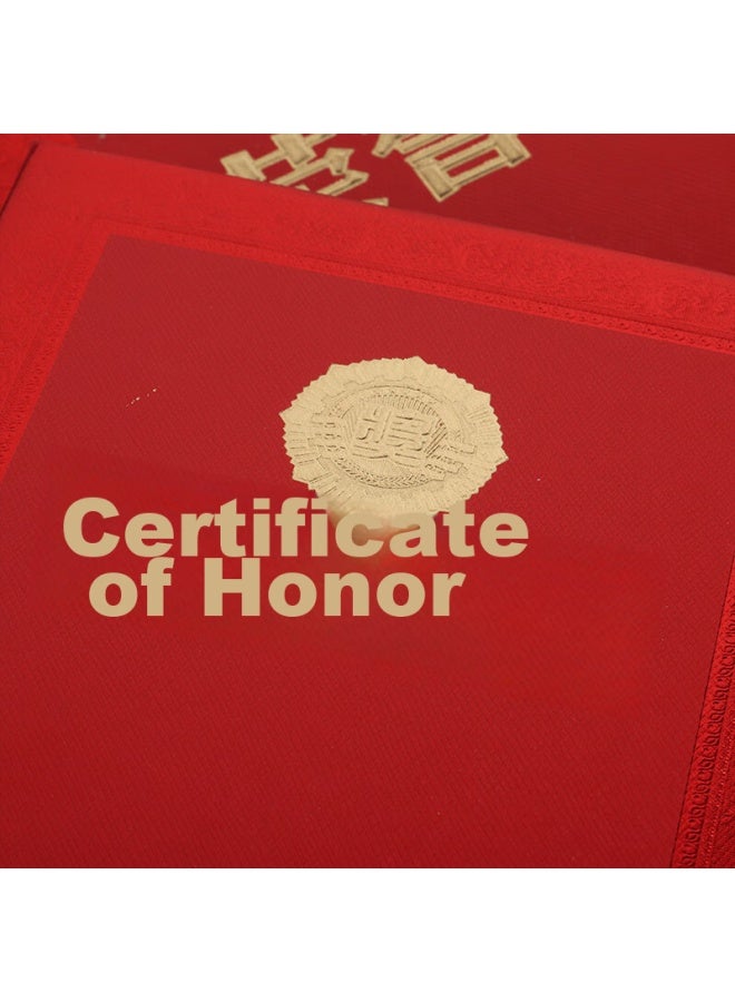 Tango Honorary Certificate Leather Texture With Gold Foil Award Certificate Cover, 1 Book 6K With Inner Pages, Office Supplies - Image 1